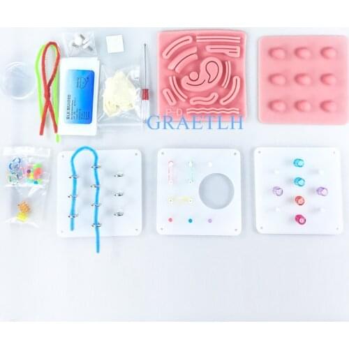 Abdominal Cavity Suture Practice Pad Simulation Laparoscopic 3D Silicone Module Surgical Training Stitching Skin Suture Pad