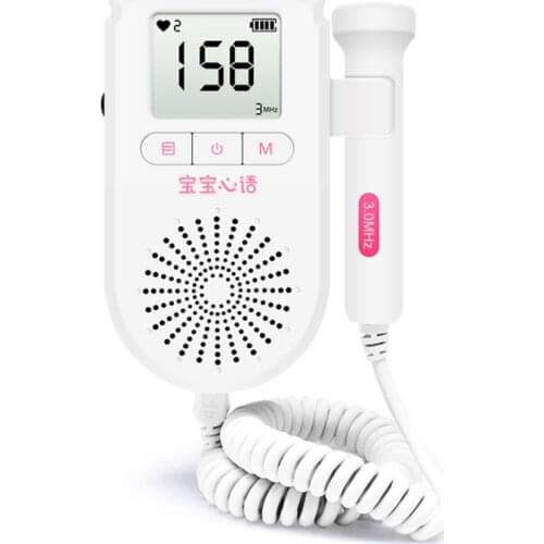 3.0MHz Fetal Doppler LCD Display Baby Sound Heartbeat Monitor Ultrasound Fetus Heart Rate Detector for Pregnant No Radiation