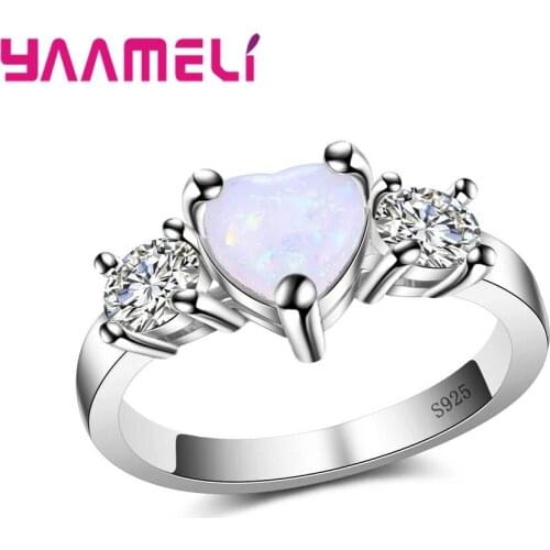 Original Australia Fire Opal Stones Rings For Women 100% 925 Sterling Silver Weddings/ Engagement Party Jewelry Ring