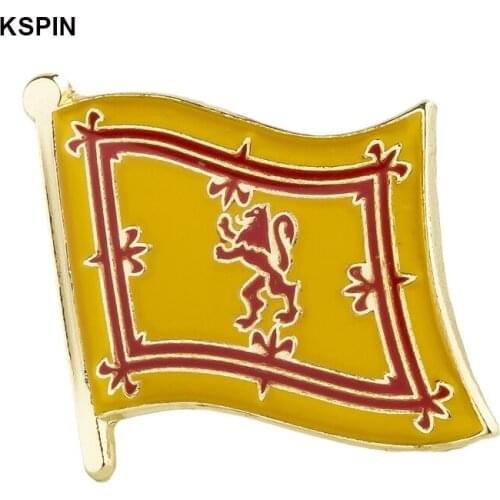 KSPIN Scotland Lion flag lapel pin badge pin 100pcs a lot Brooch Icons KS-0240