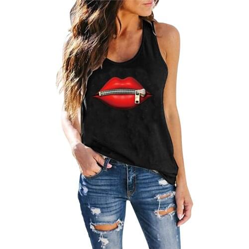 Summer Casual Streetwear Tank Top Women Casual Sleeveless Print Loose Cotton Shirt Top Womens Slim Jacket Tee Shirt Top 25