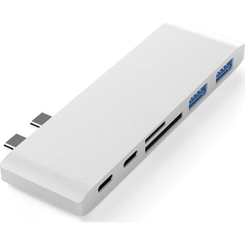 New item 6-in-1 USB C adarpte type C Hub with MicroTF/SD card reader