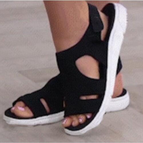 New Sandals Women Shoes Knitted Breathable Sports Sandals Ladies Casual Flip Flops Elastic Flats Shoes Woman