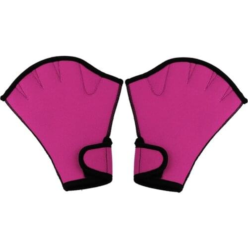 1 Pair Swimming Gloves Aquatic Fitness Water Resistance Aqua Fit Paddle Training Fingerless Gloves SAL99