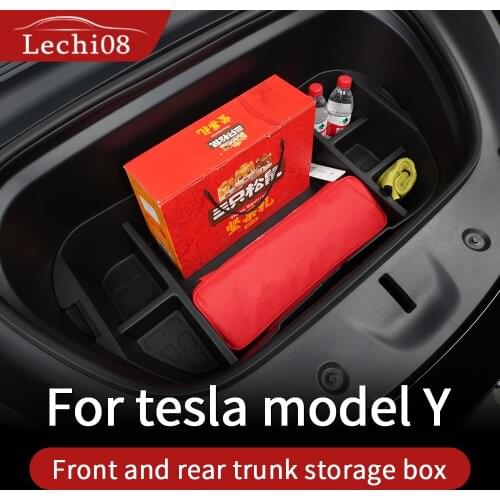 Front box for Tesla model y accessories storage box /car accessories tesla y Waterproof and easy to clean material