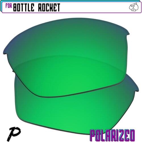 EZReplace Polarized Replacement Lenses for - Oakley Bottle Rocket Sunglasses - Green P