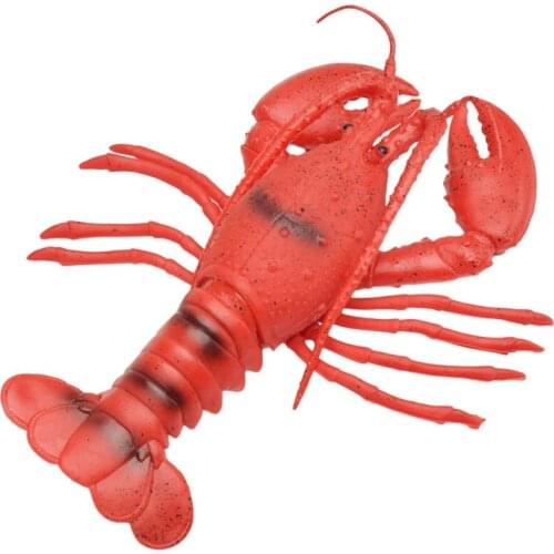 Y4UD 1PC Realistic Lobster Crab Model Toy Simulation Squeaker Toy for education Halloween Novelty Trick Toy Desktop Decor
