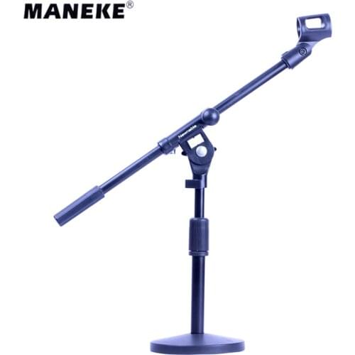 Adjustable Desktop Microphone Stand with Boom Arm 5/8-inch Threaded Mount for Dynamic Condenser Microphones NB-210