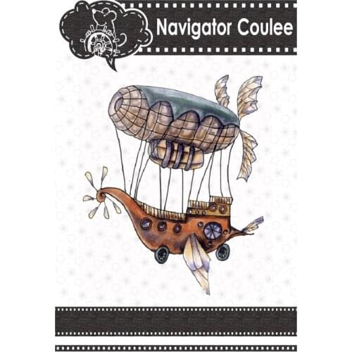 Steampunk Retro Spaceship Metal Cutting Die Card Making Die in Scrapbooks Creative Embossing New Cutting Die in 2021