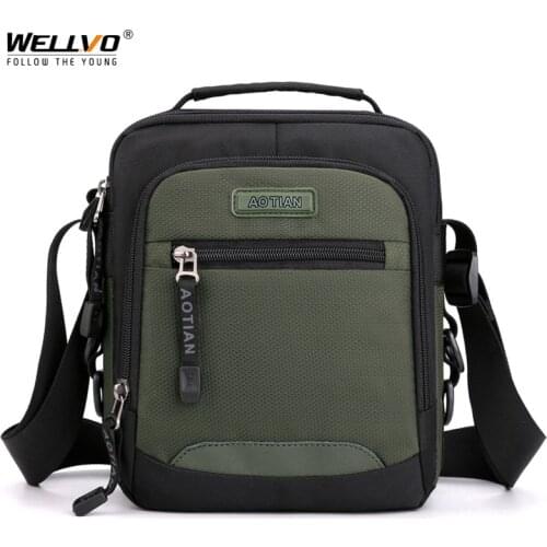 Mens Shoulder Bag 2020 New Messenger Bag Waterproof Oxford Crossbody Bags Multi-pocket Large Capacity Small Handbag XA703ZC