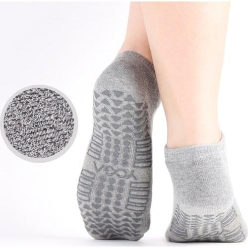 Thick Yoga Anti-slip Socks Women Backless Silicone Non-slip Sock Ladies Ventilation Ballet Dance Gym Fitness Pilates Cotton Sock