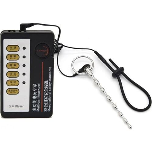 Extender Ejaculation Delay Sex Toys For Men Accessory Electric Shock Penis Ring Urethral Massager Stimulator Electro Penis