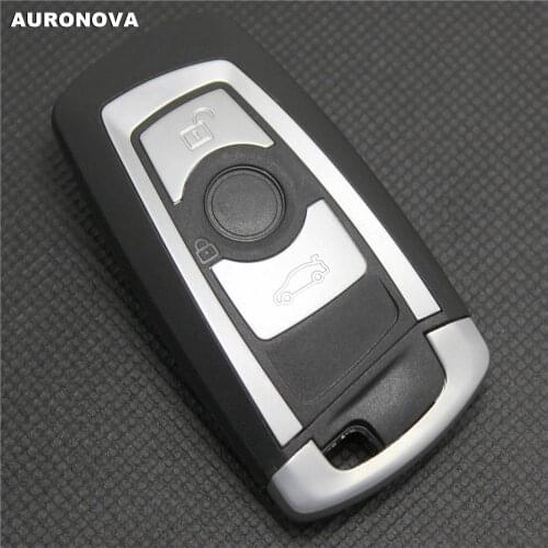 AURONOVA New Replace Smart Key Shell for BMW 3 5 7 Series X3 X5 X6 E90 320 520 730 3 Buttons Remote Car Key Case DIY