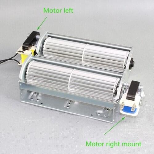 1pc Cross flow fan for electric fireplace oven exhaust fan ball bearing brushless motor fan crossflow ventilatior 220/120V48mm
