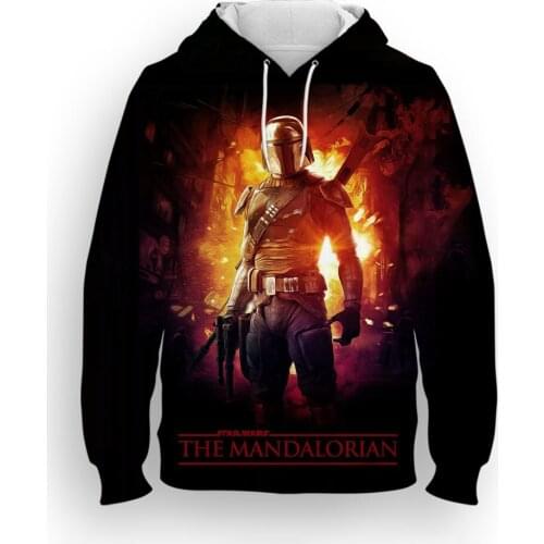 Spring Autumn Hoodies 3D Print Mandalorian Fashion Men sweatshirt Streetwear Boy Girl Children Pullover Casual Male Tops