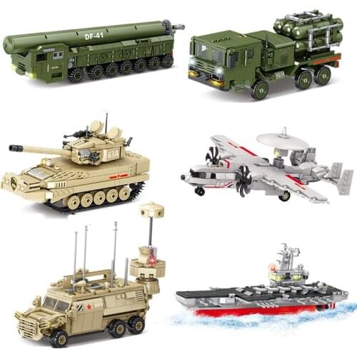WW2 Military Series World War II Tanks Armored Vehicles Artillery Fighters MOC Building Blocks Bricks Toys Gifts