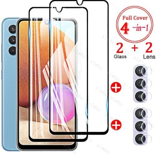 Tenpered Glass for Samsung Galaxy A32 Screen Protector Full Cover Glass for Samsung SM-A325F SM-A326F A 32 4G 5G 32A Camera Glas