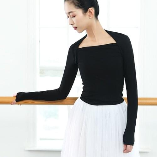 Women T Shirt Yoga Tops Dance Tops Long Sleeve Modal Ballet Tops Ballerina Dancewear Winter Dance Warm Ups Belly Dance Clothing