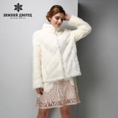 Winter new fashion leather mink fur coat black long fur coat Mandarin Collar real fur coat Women fashion WINTER PALACE