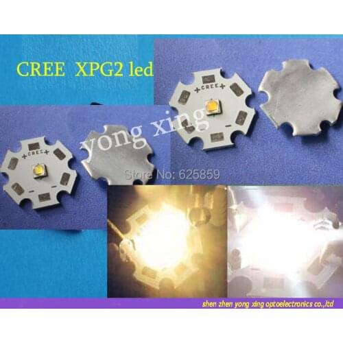 10pcs cree XPG2 5W White 6000-6500K warm white 3000-3500k led high power with 20mm star