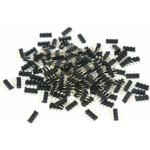 100 pcs/lot 4pin RGB plug 4 pin needle male type double 4pin DIY small part for LED RGB 3528 and 5050 strip
