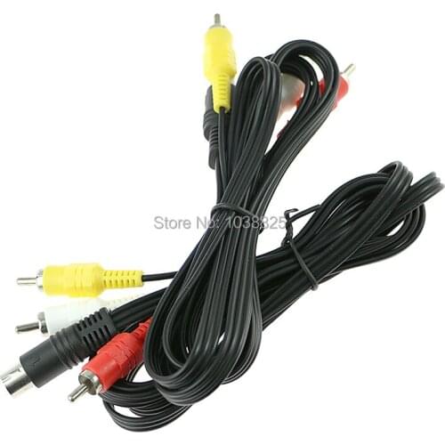 12pcs/lot New nickel Plated SAV RCA Video Audio AV Composite Cable for Sega Saturn S-Video AV