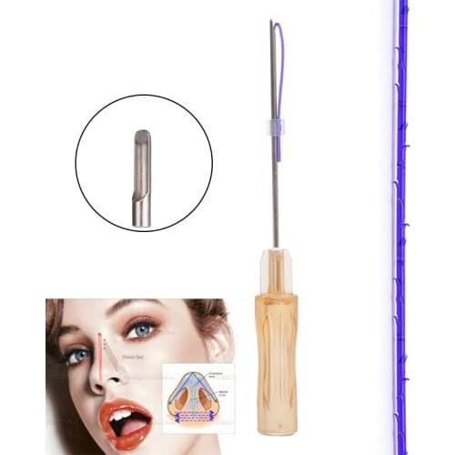 20PCS/bag Sterile Skin Lifting Face Nose Wire Eye Brow Area Wrinkles Eyebag Remove Barb Screw Mono blunt cannula pdo thread