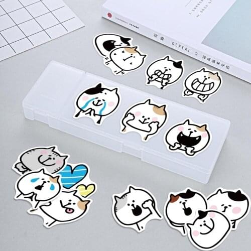 40pcs Cute Cats Skate Board Stickers Graffiti Stickers Cartoon Decals Kids Toy DIY Suitcase Laptop Luggage Car Bike Decoration
