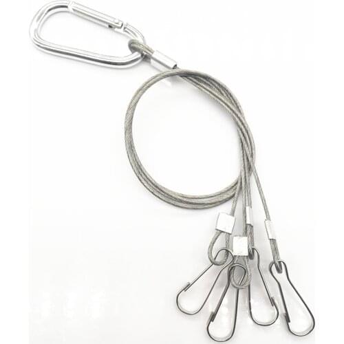 5PCS / 10PCS Lamp Suspension Kit Stainless Steel Hang Rope Hook Galvanized Steel Cable Hanging Grow light Fixtures 10kg/22lbs