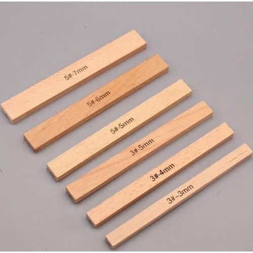 6Pcs/Lot Beech Wood Sewing Accessories for DIY Leather Zipper Installation Installer Wallet Fix DIY Tool Repair