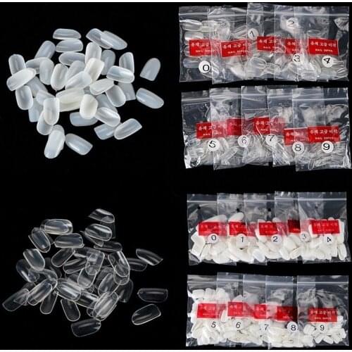 600Pcs False Nail Art Tips Full Round Acrylic UV Gel Nail Tips Half Nail Art Tips Kits
