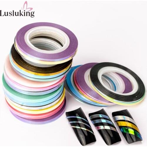9 Rolls Set Nail Art Striping Tape Line Aurora Laser Mermaid French UV Gel Polish Sticker Tips Decoration Decal DIY Tool 1/2/3mm