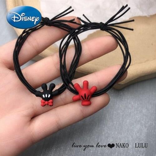 Disney Cute Palm Hair Strap Mickey Mouse Hair Strap Bracelet Hair Accessories Female Bracelet