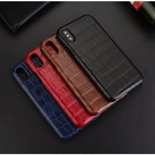 Genuine Leather Back Case For iphone x Cover Alligator Phone Bag Cases For iphone x Back Case