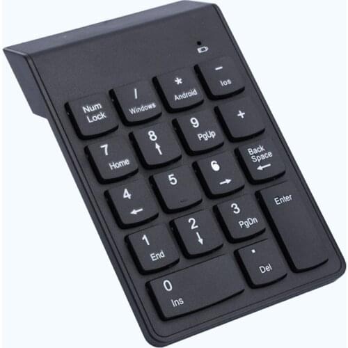 Black Keyboard 22 Keys MIni Numpad Bluetooth Numeric Keypad Support Windows iOS Android System Brand New