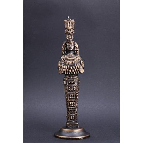 Decorative Sculpture Candle.Handmade, Painted.All Candles.Office, Home.Garden Artemis, Pyramid, Pharaoh.Mystic,Hıstorıcal,Egypty