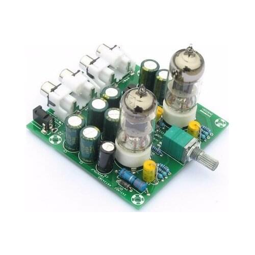 R33)DIY Kit AC 12V 6J1 Tube Fever Pre Amplifier Preamp AMP Pre-Amplifier Board Headphone Buffer Module Stereo Potentiometer