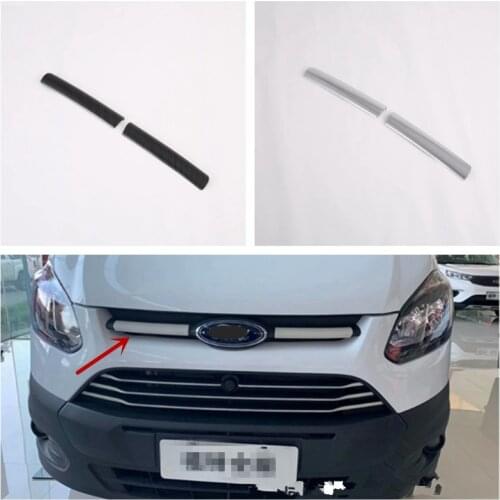 Fit For Ford Transit 2017 Tourneo Custom 2016 Carbon Fiber Style ABS Car Front Head Emblem Grill Cover Trim Styling Sticker