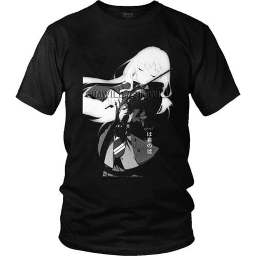 Your Lie In April Kaori Miyazono T-Shirt Manga Shigatsu wa Kimi no Uso Tshirt Short Sleeve T Shirts Cotton Tee Top