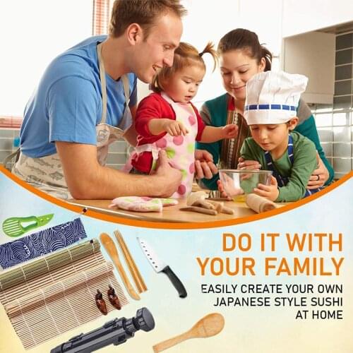 Sushi Making Maker Rice Mold Non-Stick Vegetable Meat Rolling Tool Roller Kit Kitchen Supplies Bento Accessories Gadget Onigiri