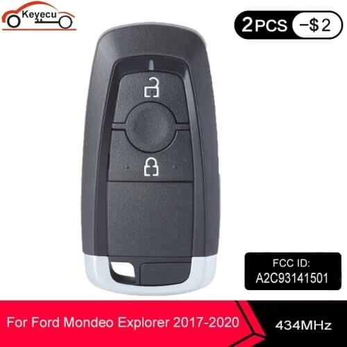 KEYECU Smart Remote Key Fob 434MHz for Ford Mondeo Explorer 2017 2018 2019 2020 FCC ID: A2C93141501 P/N: HC3T-15K601-DB / DA