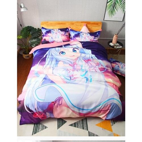 Japanese anime duvet cover sets Quilt cover body life-sized pillowcase 3D king queen Double bedclothes cartoon Bedding sets