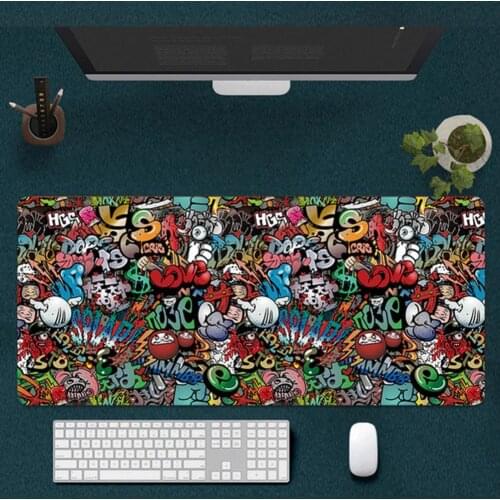 ZUOYA Mouse Pad Graffiti Anti-slip Large Keyboard Gaming Mousepad Desk Mat for Computer Gaming Luminous Mousepad USB For PC Game