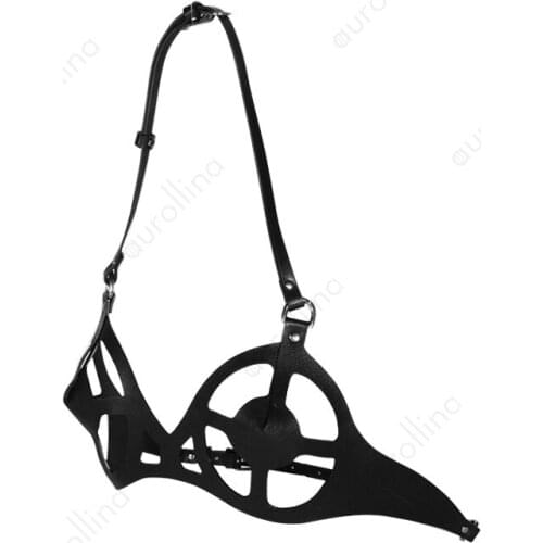 Leather Brassiere Sexy Lingerie Hollowout Bra Fetish Garters Body Harness Sexy Leather Belt Bra Harness Hot BDSM Breast Harness