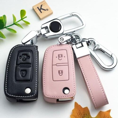 Leather Car Key Cover Case For Nissan Qashqai J11 X-Trail Juke Micra Murano Tiida Maxima Altima Pulsar Autp Accessories