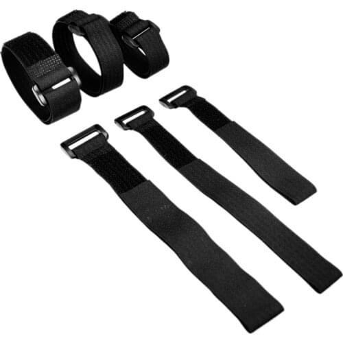 2.5cm Width 20 - 150 cm Reusable Magic Tape Straps Hook Loop Cable Ties with Plastic Buckles for Power Wire Management