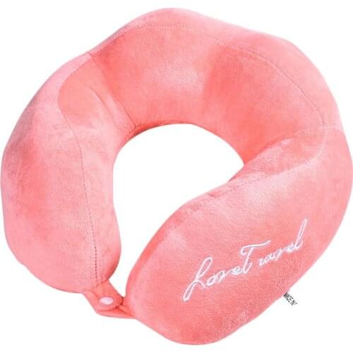 Memory Foam U Shaped Pillow Neck Pillow Office Soft Outdoor Portable Travel Pillow Car Airplane Head Rest Support Pad