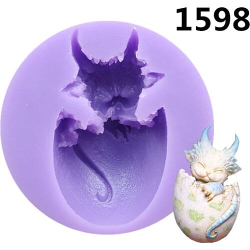 Mini Dinosaur Silicone Mold Chocolate Mold Resin Dispenser Fondant Mold 1598