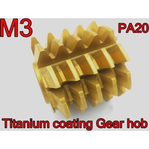 M3 modulus 70*60*27mm Inner hole PA 20 degrees HSS Titanium coating Gear hob Gear cutting tools Free shipping