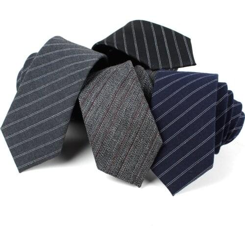 2019 Brand New Mens Fashion Striped Cotton Neck Ties For Man Wedding Vintage Classic Skinny Neckties Corbatas Navy Black